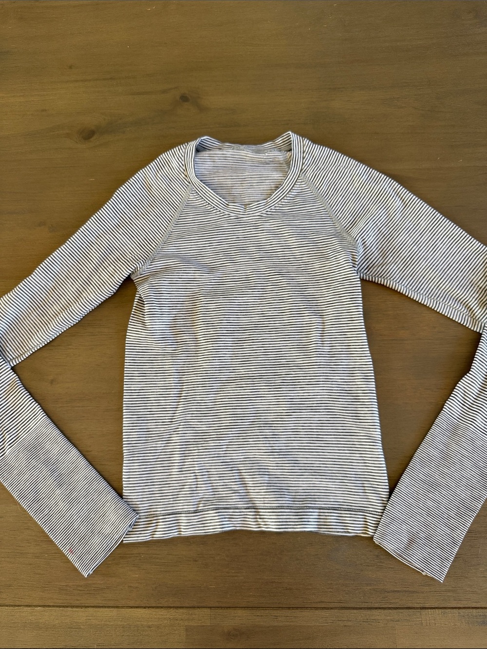 lululemon athletica Striped Crewneck Sweater - White & Navy